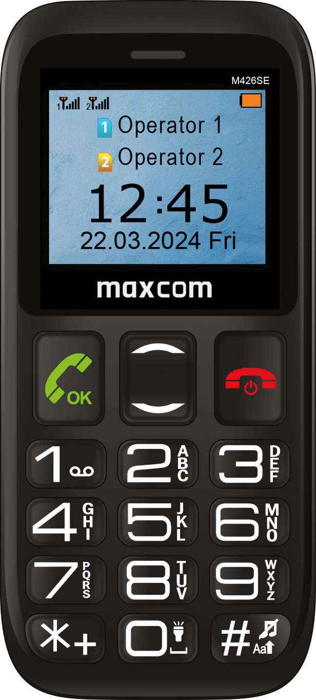 TELEMOVEL MAXCOM COMFORT MM426SE 1,77" DUAL SIM 2G PRETO