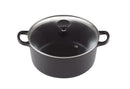 LE CREUSET - CAÇAROLA RED. C/ TAMPA CRISTAL 22 PRETO MATTE 270012