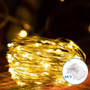 LUZES DE CORDAS DE FIO DE COBRE DE 3AA, BRANCO QUENTE, 15M