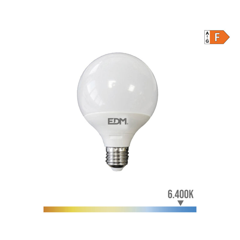 LÂMPADA GLOBO LED Ø125X160MM E27 15W 1521LM 6400K LUZ FRIA EDM