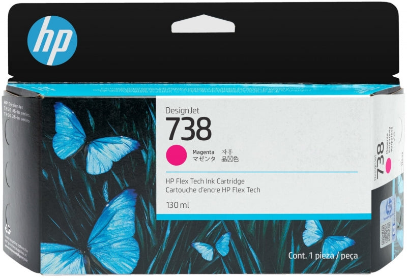 HP Tinteiro DesignJet 738 Magenta (130 ml)