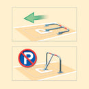 BARREIRA DE ESTACIONAMENTO COM FECHADURA 820 X 440 X 560 MM