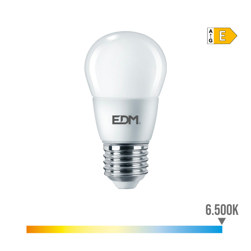 LÂMPADA ESFÉRICA E27 7W 806LM 6500K LUZ FRIA Ø4,8X9,3CM EDM