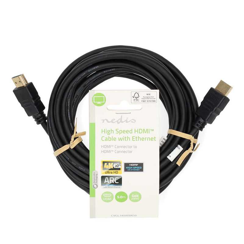 NEDIS CABO HDMI 5MT PRETO