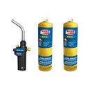 KIT MAÇARICO PRO-FIRE + 2 GARRAFAS GÁS MAPP ROSCA 1´´ 1500002772