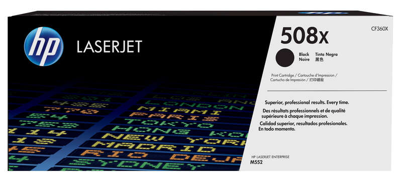 TONER ORIGINAL HP LASERJET 508X PRETO CF360X