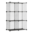 ESTANTE MODULAR DE METAL TITAN C6 PRETA