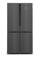 FRIGORÍFICO AMERICANO SIEMENS 1,83X91X73.1MT 605LT NF PRETO INOX