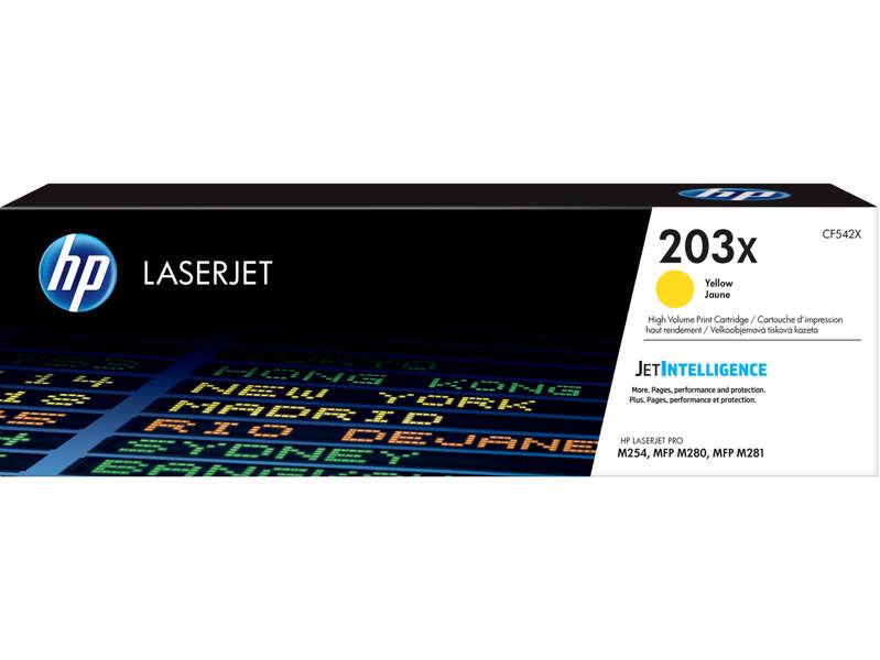 HP LaserJet Toner Original 203X Amarelo de elevado rendimento