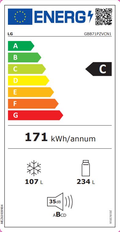 LG COMBINADO 1,86X0,595X0,682MT 341LT NF INOX (C)