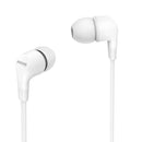 Philips TAE1105WT/00 auscultador Auscultadores Com fios Intra-aud