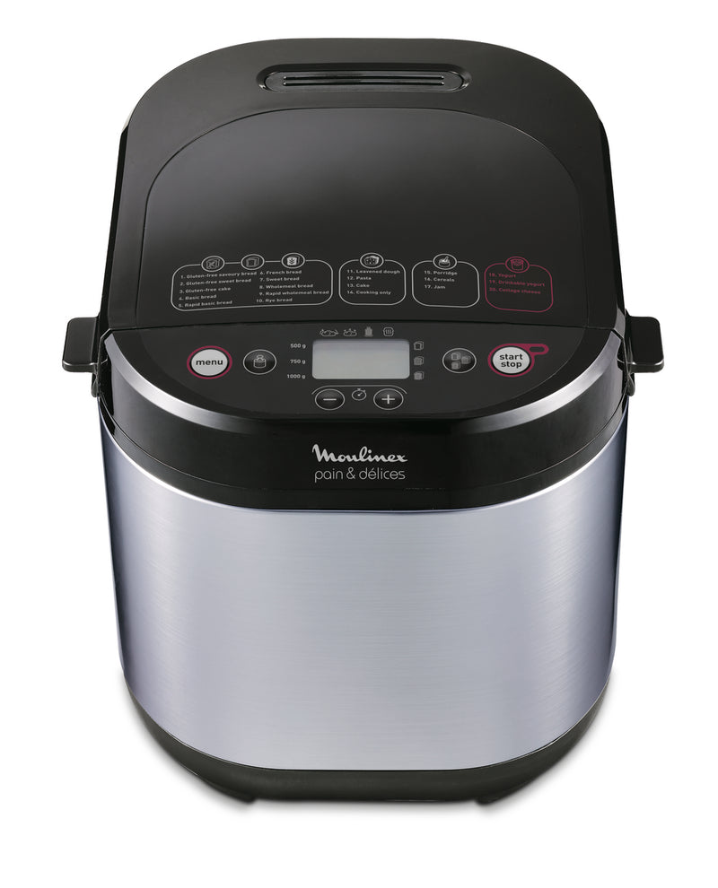 Moulinex OW240E30 máquina de pão 720 W Preto, Aço inoxidável