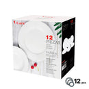 CONJUNTO DE JANTAR CLÁSSICO BRANCO, 12 PEÇAS