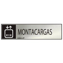 SINAL INFORMATIVO ´´MONTACARGAS´´ (INOX ADESIVO 0.8MM) 5X20CM N