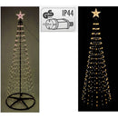 ÁRVORE DE NATAL COM 370 LEDS RGB, PRETA, PARA EXTERIOR, 210 CM