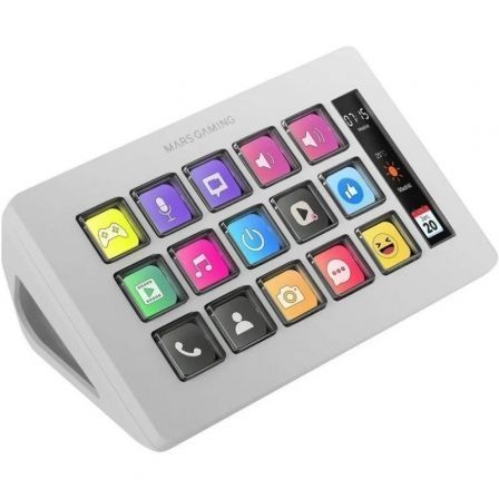 STREAM DECK SLIM MARS GAMING MSD-ONE 15 TECLAS LCD BLANCO