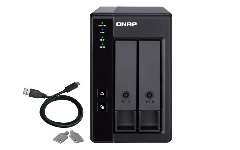QNAP 2-BAY 3.5" SATA HDD USB 3.1 GEN2 10GBPS TYPE-C HARDWARE RAID