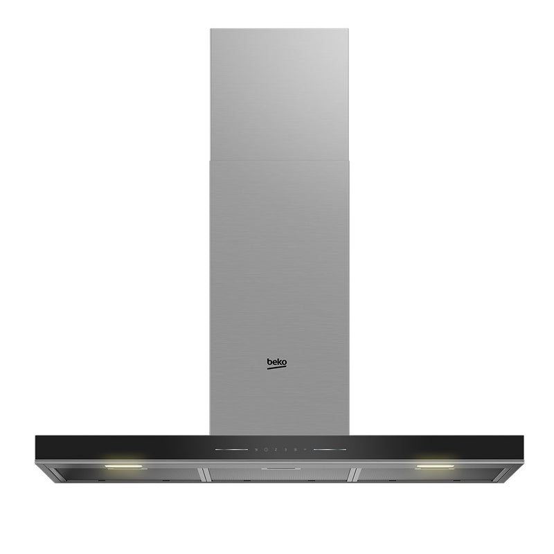 Beko BHCB66641BBHS exaustor para cozinha Montado na parede Preto,