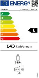 FRIGORÍFICO SEM CONGELADOR GRUNDIG GLRN66820 186X60 BRANCO