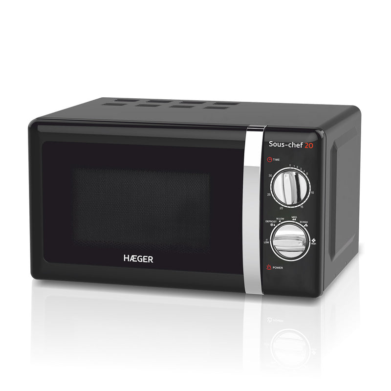 MICROONDAS HAEGER 20L.700W. -SOUSCHEF20PRETO