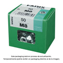 CAIXA L 50 UNID. PORCA AUTO-BLOQUEIO ZINCO M 8 FADIX