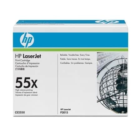 HP Toner LaserJet Original 55X Preto de elevado rendimento