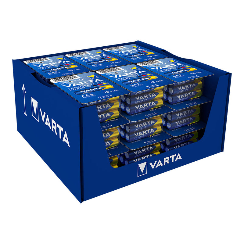 PILHA VARTA LONGLIFE POWER AAA - LR03 CAIXA 18 UNID. Ø10,5X44,5MM