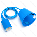 SUPORTE DE LÂMPADA DE PLÁSTICO E27 2X0,75MM2 1M AZUL