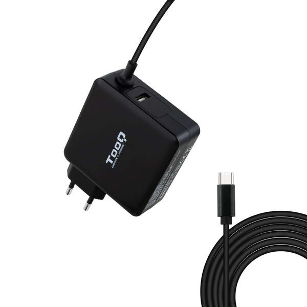 TooQ TQLC-USBC65PD adaptador e transformador Interior 65 W Preto