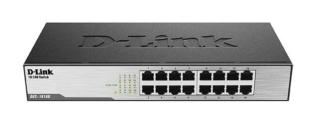 16-PORT 10100MBPS FAST ETHERNET UNMANAGED SWITCH DESKTOPRACKMOUNT