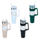 JARRA TÉRMICA COM PALHINHA REUTILIZÁVEL, 900 ML, CORES SORTIDAS