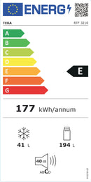 FRIGORÍFICO COM CONGELADOR TEKA RTF3210 1590X550 BRANCO