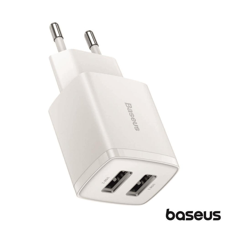 ALIMENTADOR COMUTADO 2XUSB-A 10.5W BRANCO BASEUS