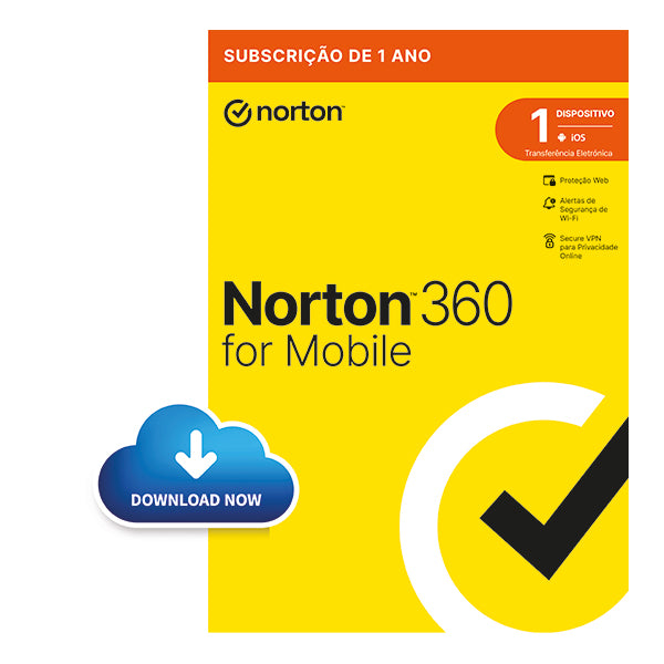 NORTON 360 MOBILE ESD - 1 UTILIZADOR, 1 DISPOSITIVO, LICENÇA DE 1