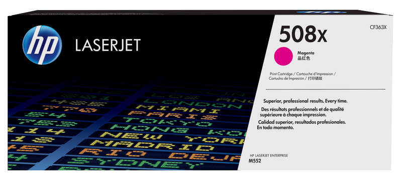 HP Toner LaserJet original 508X magenta de elevado rendimento