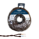 CABO PARALELO TÊXTIL TRANÇADO 2X1MM CASTANHO 5M