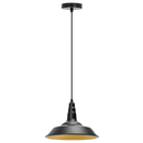 PINGENTE DE FERRO PRETO CLARO (SEM FONTE DE LUZ) E27