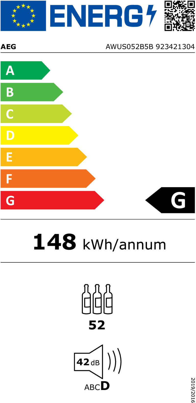 AEG GARRAFEIRA INT 82CM TEMP.+5º/+18ºC (G)