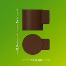 APLIQUE DE EXTERIOR LED FYLX, 5 W, CASTANHO