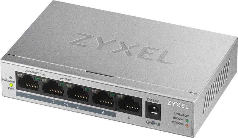 Zyxel GS1005HP Não-gerido Gigabit Ethernet (10/100/1000) Power ov