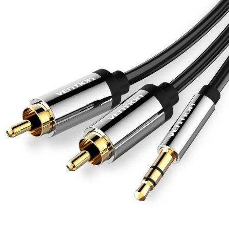 CABO VENTION BCFBH JACK 3.5 MACHO - 2X RCA MACHO 2M PRETO