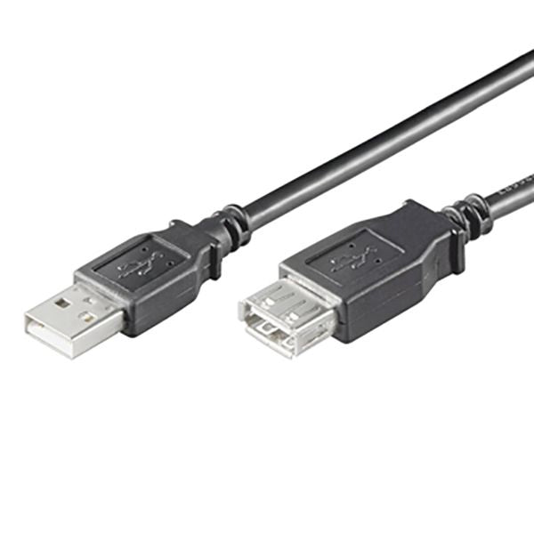 Ewent EC1012 cabo USB 1,8 m USB 2.0 USB A Preto