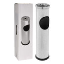 CINZEIRO EM AÇO INOX, Ø14,7 X 56 CM