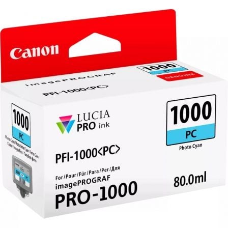 TINTEIRO CANON PFI-1000 DE 80 ML PC AZUL