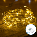 LUZES DE CORDAS DE FIO DE COBRE DE 3AA, BRANCO QUENTE, 10M