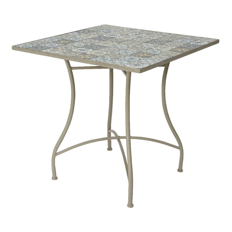 MESA METAL/MOSAICO COR: CASTANHO 78X78X77CM MODELO BISTRO PARA EX