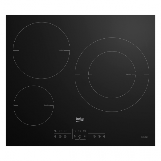 Beko HIIS63206M placa Preto Embutido 58 cm Placa com zona de indu