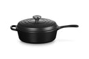 LE CREUSET - FRIGIDEIRA C/ TAMPA 26CM, CASSADOU, NEGRO MATE 21079