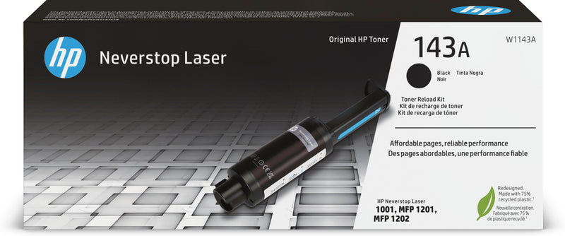 HP Kit de recarga de toner Neverstop Laser Original 143A Preto