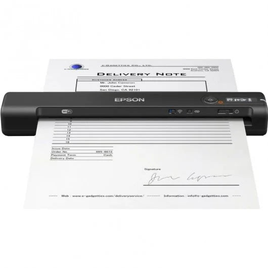 SCANER PORTÁTIL SEM FIOS EPSON WORKFORCE ES60W WIFI 600DPI TECNOL